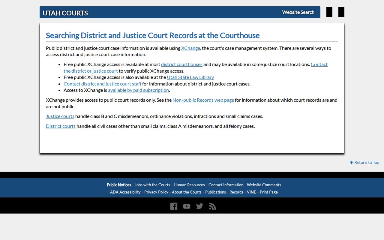 Morgan County courthouse public terminal option for an eligible court case