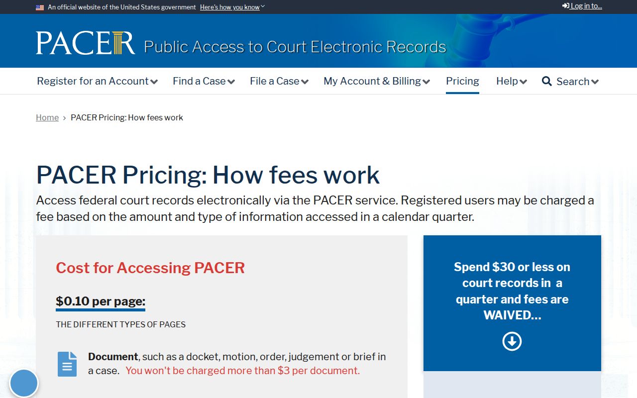 Morgan County warrant reference to federal docket access through PACER